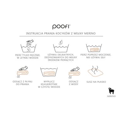 Poofi Zestaw merino Cozy kolor: beżowo-szary