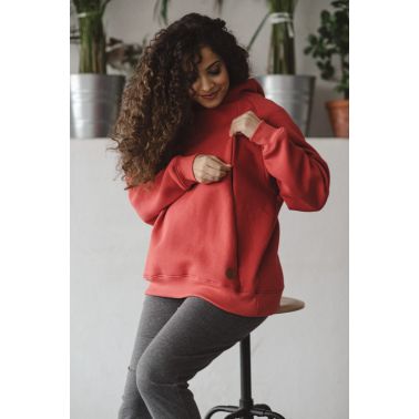 Bluza ciążowa i do karmienia Motherhood oversize żurawinowa