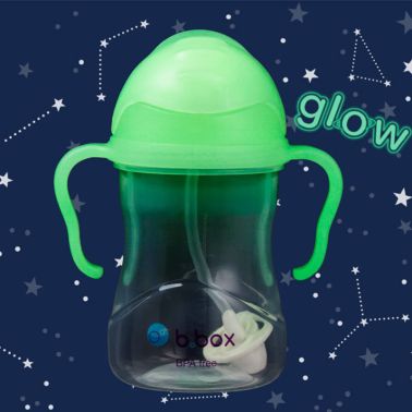 B.box Bidon ze słomką, 240 ml, Glow in the Dark