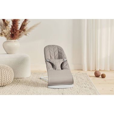 BABYBJORN - leżaczek Bliss Woven, Petal Quilt - Sand Grey