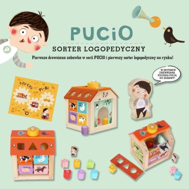 Pucio. Drewniany Sorter logopedyczny