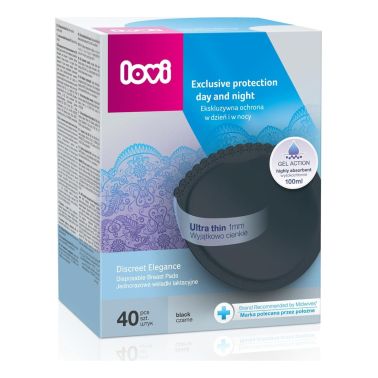 LOVI Discreet Elegance wkładki laktacyjne 40 szt czarne