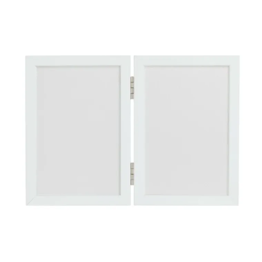 Odcisk bobasa - podwójna ramka z glinką różowa