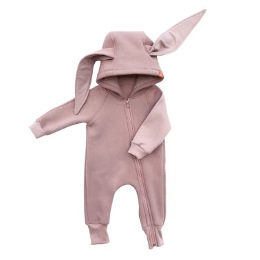 Ciepły kombinezon na zamek Królik Benni - brudny róż