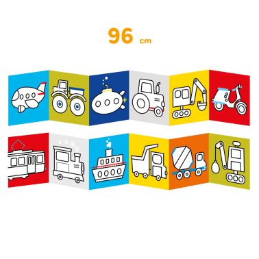 CzuCzu Dłuuugie rysowanki Koloruję – Pojazdy