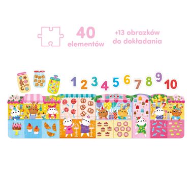 CzuCzu Puzzle Cyfry Króliczki 3+, 4+