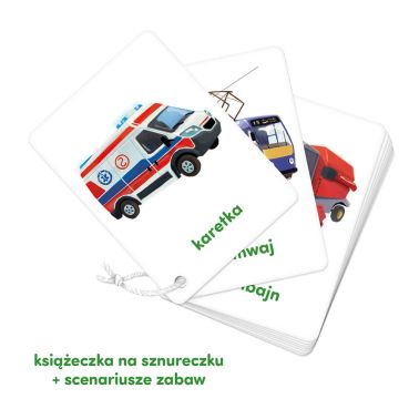 CzuCzu Karty obrazkowe na sznureczku Pojazdy 12+
