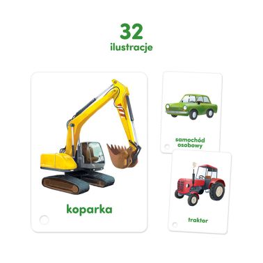 CzuCzu Karty obrazkowe na sznureczku Pojazdy 12+
