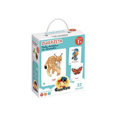 CzuCzu Karty obrazkowe na sznureczku Zwierzęta 12+