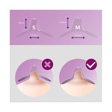 Philips Avent Silikonowe osłonki piersi rozmiar M, 2 szt.