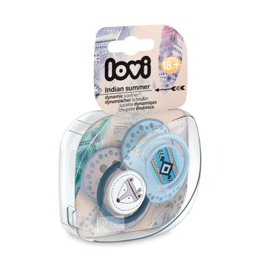 Smoczek silikonowy dynamiczny LOVI 2 szt. Indian Summer Boy