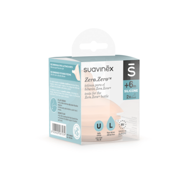 Suavinex Smoczki do butelki ZERO ZERO 2 szt. o szybkim przepływie L