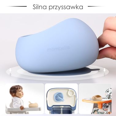 Mombella Miseczka z Przyssawką Light Blue