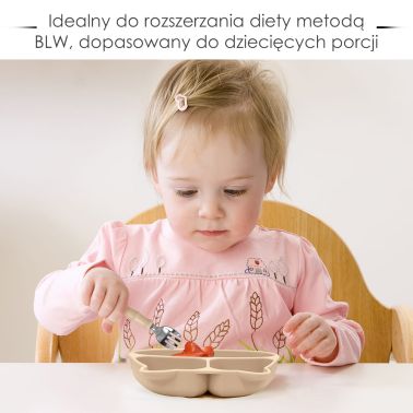 Mombella Talerzyk z Przyssawką Panda Light Blue