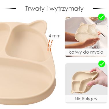 Mombella Talerzyk z Przyssawką Panda Light Blue