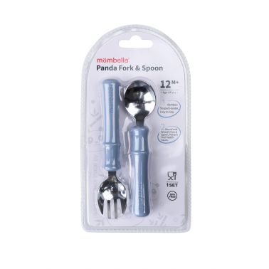 Mombella Sztućce Metalowe Panda Light Blue