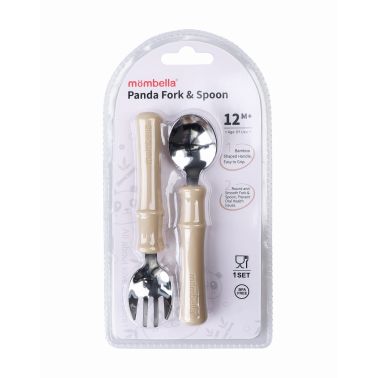 Mombella Sztućce Metalowe Panda Light Brown