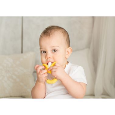 Gryzak Pierścień Kukurydza silikon-drewno Giligums