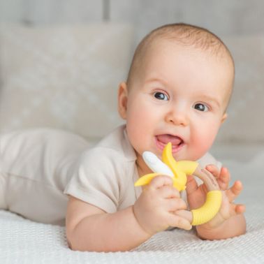 Gryzak Pierścień Kukurydza silikon-drewno Giligums