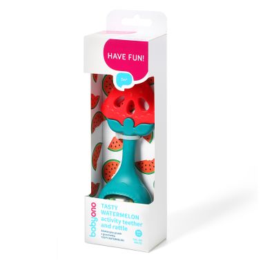 Babyono Edukacyjny gryzak z grzechotką WATERMELON