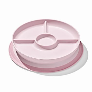 OXO Talerzyk Dzielony z Silikonową Przyssawką Blossom pastelowy róż