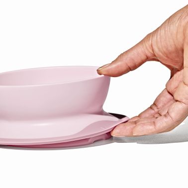 OXO Miseczka z Silikonową Przyssawką Blossom pastelowy róż