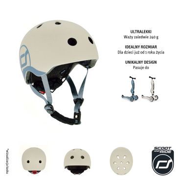 Kask dla dzieci 1-5 lat Scoot&Ride Ash (XXS-S)