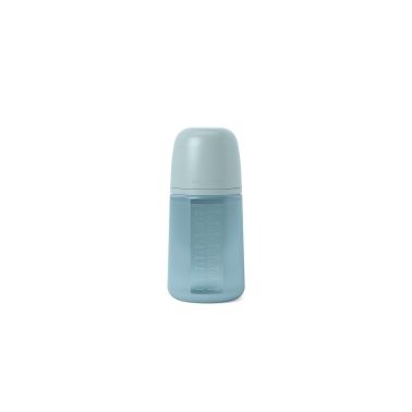Butelka silikonowa SX Pro średni przepływ 240 ml colour essence niebieska