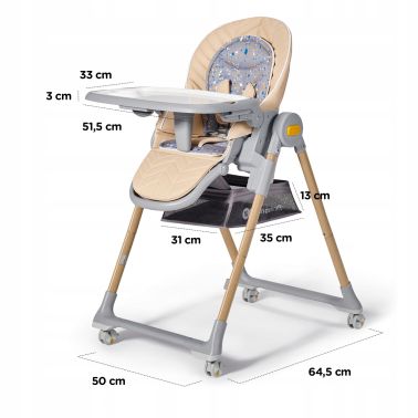 Kinderkraft Krzesełko Do Karmienia LASTREE WOOD