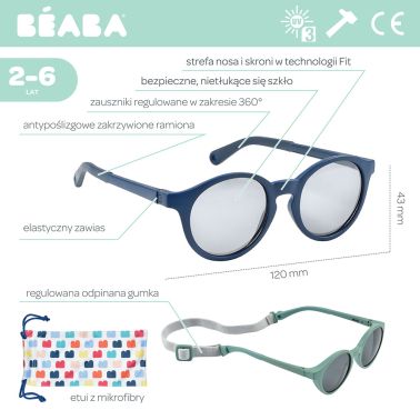 Beaba Okulary przeciwsłoneczne dla dzieci 4-6 lat blue marine