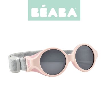 Beaba Okulary przeciwsłoneczne dla dzieci z elastyczną opaską 0-9 miesięcy chalk pink