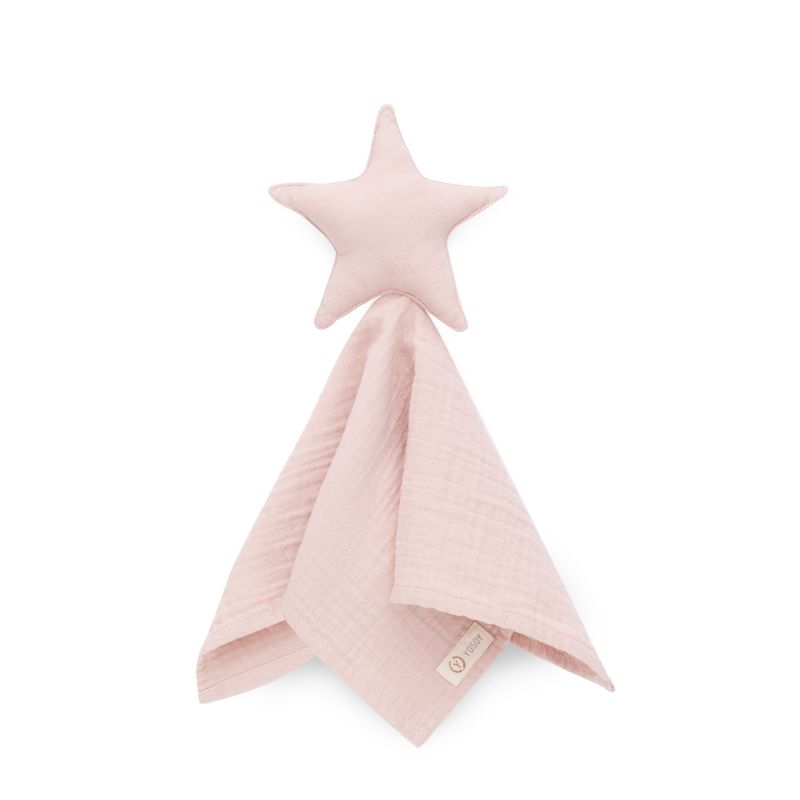 Doudou STAR 100% cotton muslin POWEDER PINK YOSOY