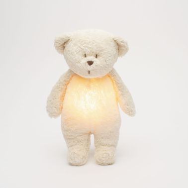 Moonie Szumiący Miś Organic z lampką LED Polar Natur