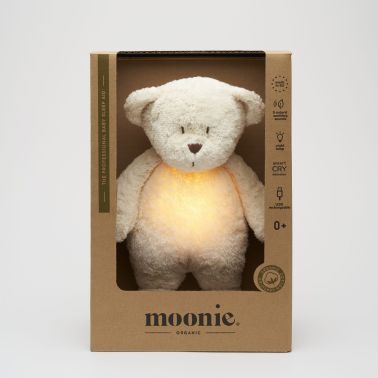 Moonie Szumiący Miś Organic z lampką LED Polar Natur