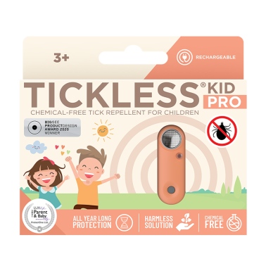 TICKLESS® Kid PRO Urządzenie ultradźwiękowe przeciwko kleszczom dla dzieci 3+ Hot Peach